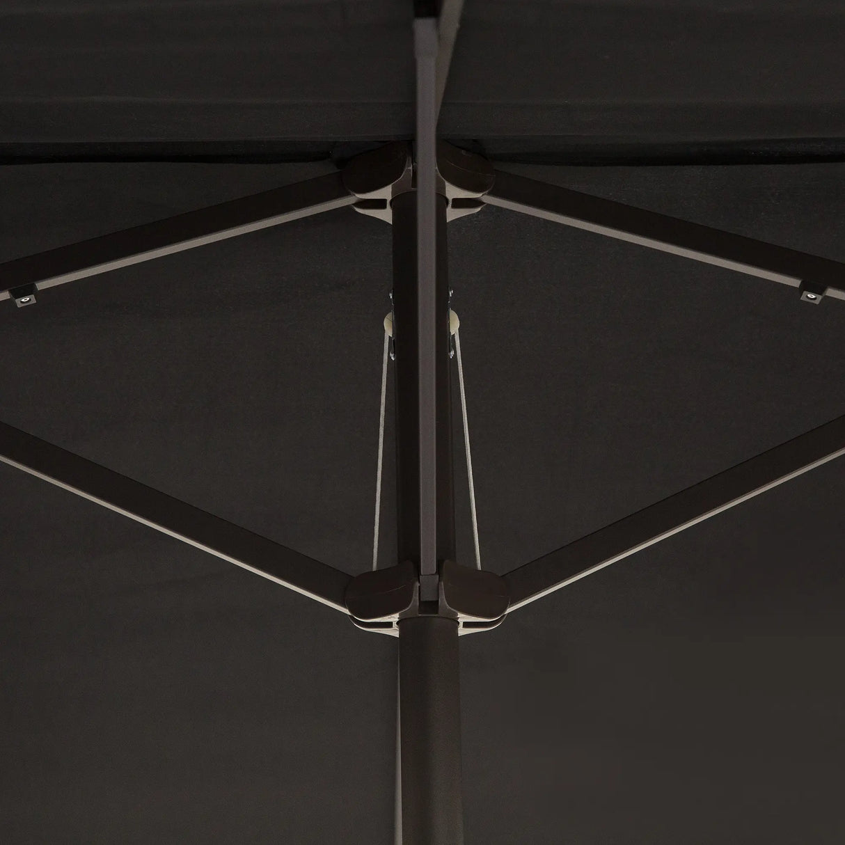Outsunny 4.6m Double Garden Parasol - Black