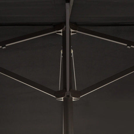 Outsunny 4.6m Double Garden Parasol - Black