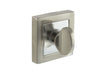 STATUS WC Turn and Release on S4 Square Rose - Satin Nickel/Polished Chrome - Each