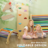 AIYAPLAY 5-in-1 Toddler Climbing Frame with Ramp, Arch, for 18-48 Months, Multicoloured