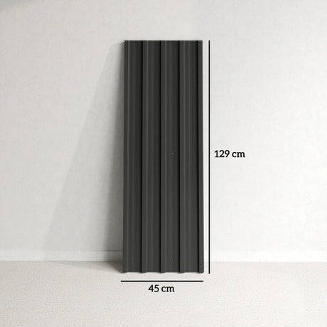 Outsunny Set of 12 Corrugated Steel Roof Sheet Panels - Black