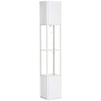 HOMCOM 156cm Floor Lamp Shelving Unit - White