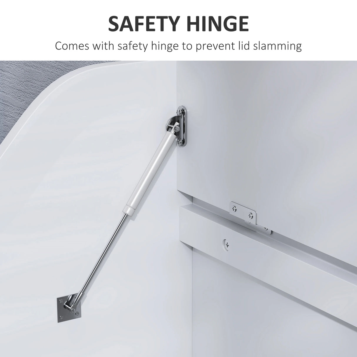 HOMCOM 61L Home Storage Chest - White