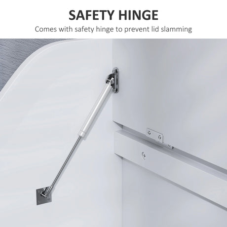 HOMCOM 61L Home Storage Chest - White