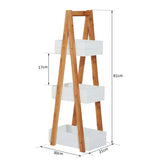 HOMCOM 3 Tier Bathroom Shower Caddy Freestanding Rack Storage Unit Shelf Organiser