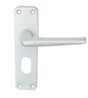 ALUMINIUM LEVER ON BACKPLATE - LOCK OVAL PROFILE 48.5MM C/C - SATIN ANODISED ALUMINIUM - 152MM X 41MM - PAIR