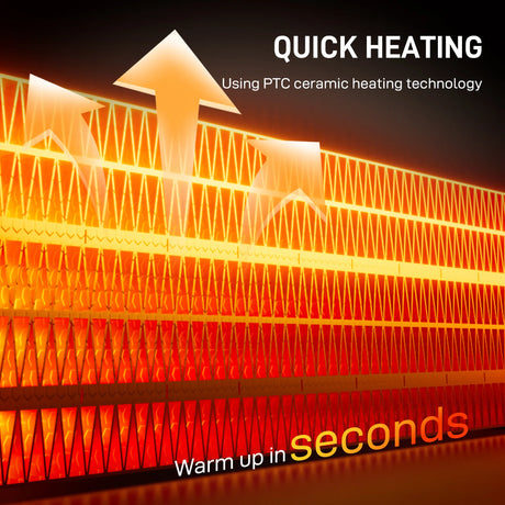 HOMCOM Ceramic Electric Heater, 1500W Fan Space Heater with 3 Modes, 24H Timer, Flame Effect, Oscillation for Bedroom, White