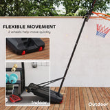 AIYAPLAY Basketball Hoop Outdoor Indoor, 210-260cm Height Adjustable Basketball Hoop with Wheels, Larger Base, for 6+ Years, Red