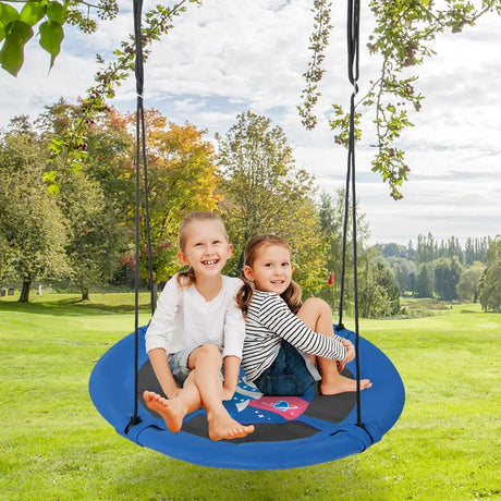 40 Inches Saucer Tree Swing with Adjustable Hanging Ropes and 900D Oxford Fabric-Rocket