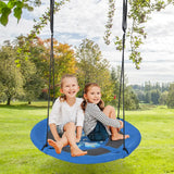 40 Inches Saucer Tree Swing with Adjustable Hanging Ropes and 900D Oxford Fabric-Whale