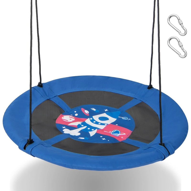 40 Inches Saucer Tree Swing with Adjustable Hanging Ropes and 900D Oxford Fabric-Rocket