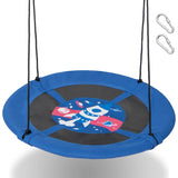 40 Inches Saucer Tree Swing with Adjustable Hanging Ropes and 900D Oxford Fabric-Rocket
