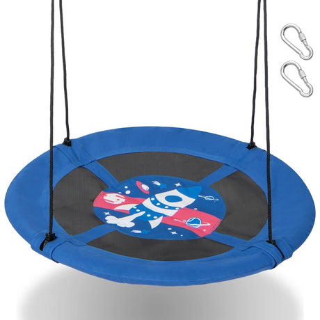 40 Inches Saucer Tree Swing with Adjustable Hanging Ropes and 900D Oxford Fabric-Rocket
