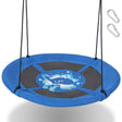 40 Inches Saucer Tree Swing with Adjustable Hanging Ropes and 900D Oxford Fabric-Whale