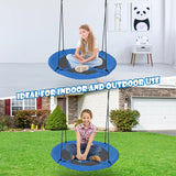 40 Inches Saucer Tree Swing with Adjustable Hanging Ropes and 900D Oxford Fabric-Whale