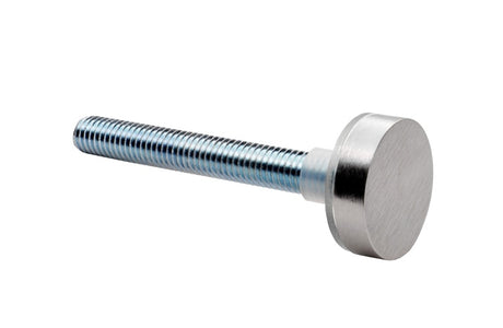 PULL HANDLE BOLT CAP - 22MM - PAIR_x005F
 - BRIGHT STAINLESS STEEL - PAIR