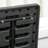 Outsunny 336 Litre Garden Storage Box, Water-resistant Heavy Duty Double Wall Plastic Container, Extra Large Outdoor Garden Furniture Organizer, Deck Cushion Chest with Wheels and Handles, Black