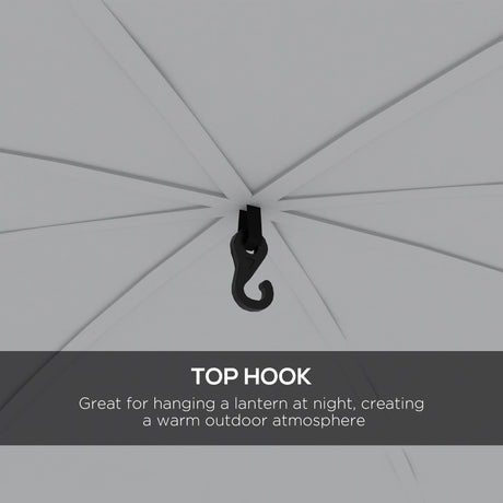 Outsunny 3.5 x 3.5M Camping Gazebo, Outdoor Event Shelter Dome Tent Garden Sun Shelter Patio Spire Arc Pavilion Camp Sun Shade Tent for 6-8 Person, Light Blue