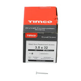 1000 x TIMCO Drywall Self-Drilling Bugle Head Silver Screws - 3.5 x 32