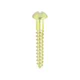 200 x TIMCO Solid Brass Round Head Woodscrews - 6 x 1