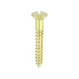 200 x TIMCO Solid Brass Round Head Woodscrews - 6 x 1