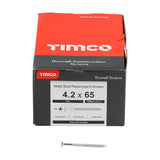 500 x TIMCO Drywall Fine Thread Bugle Head Silver Screws - 4.2 x 65