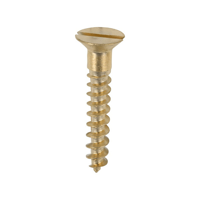 200 x TIMCO Solid Brass Countersunk Woodscrews - 8 x 1