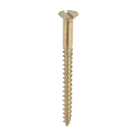 200 x TIMCO Solid Brass Countersunk Woodscrews - 8 x 2
