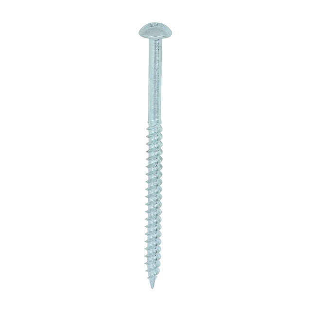 200 x TIMCO Twin-Threaded Round Head Silver Woodscrews - 10 x 3