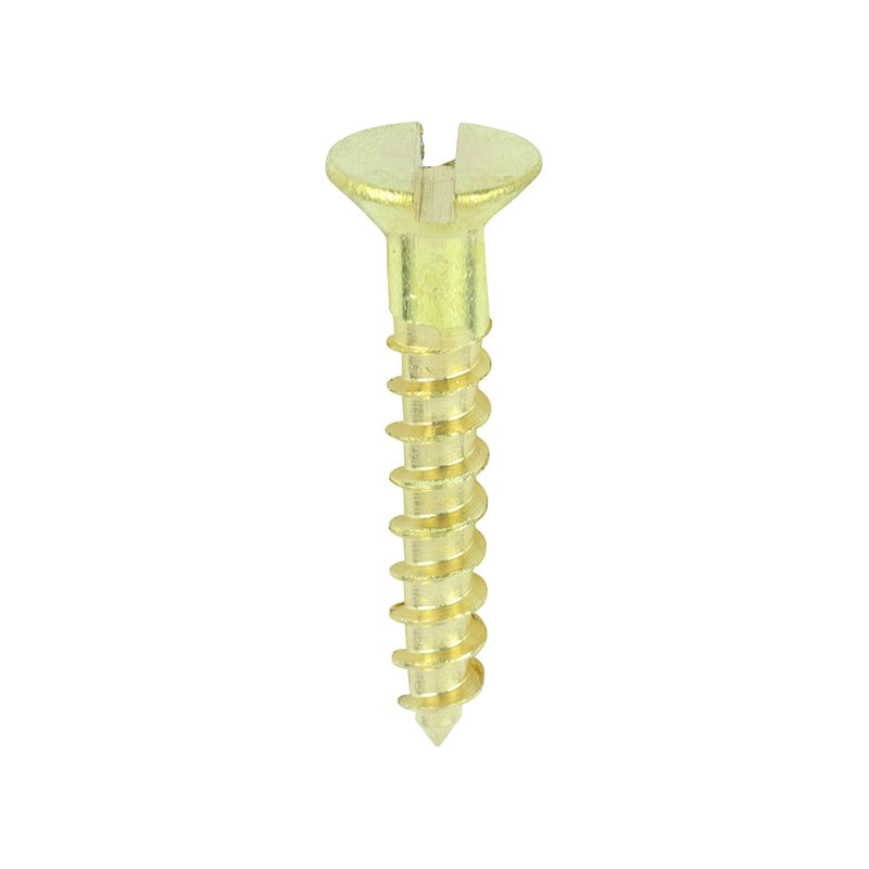 200 x TIMCO Solid Brass Countersunk Woodscrews - 4 x 5/8