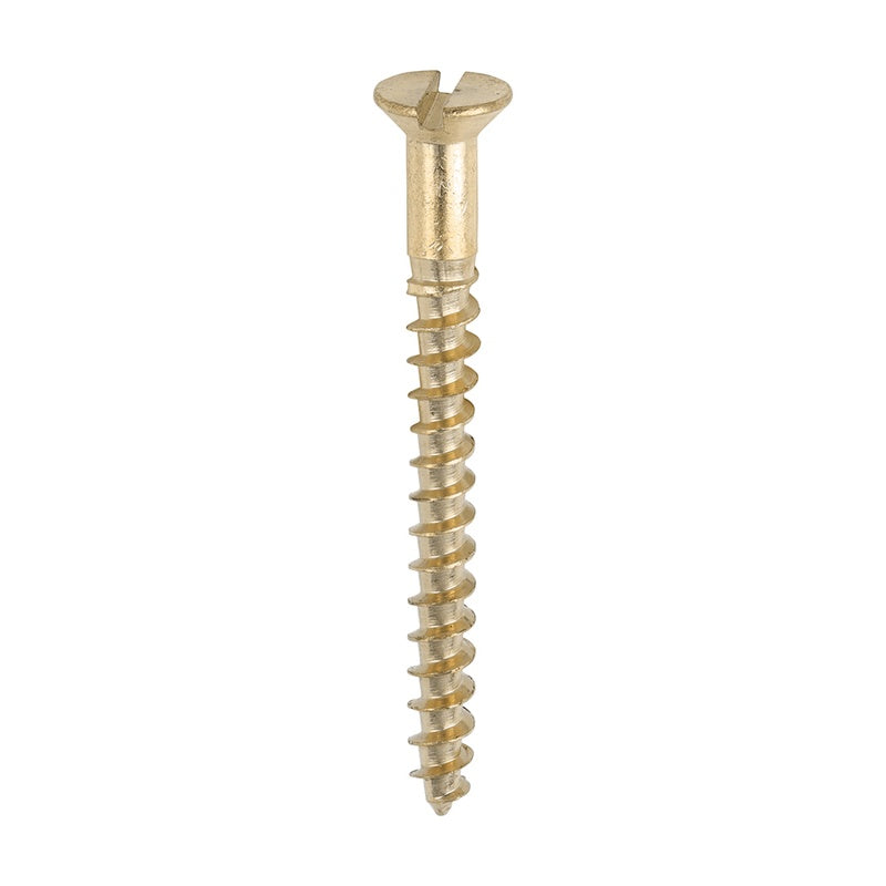 200 x TIMCO Solid Brass Countersunk Woodscrews - 6 x 1 1/2