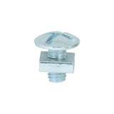 200 x TIMCO Roofing Bolts & Square Nuts Silver - M6 x 12