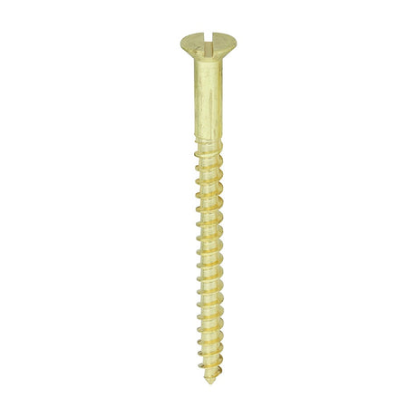 100 x TIMCO Solid Brass Countersunk Woodscrews - 10 x 2 1/2