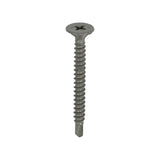 200 x TIMCO Self-Drilling Cement Board Countersunk Exterior Silver Screws - 4.2 x 42