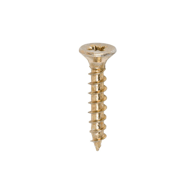 200 x TIMCO Solo Countersunk Gold Woodscrews - 3.0 x 17