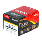 200 x TIMCO Velocity Premium Multi-Use Countersunk Gold Woodscrews - 3.0 x 40