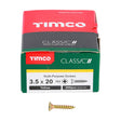 200 x TIMCO Classic Multi-Purpose Countersunk Gold Woodscrews - 3.5 x 20