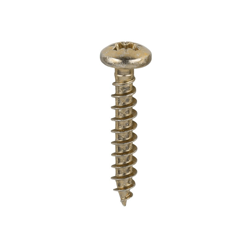 200 x TIMCO Classic Multi-Purpose Pan Head Gold Woodscrews - 3.5 x 20