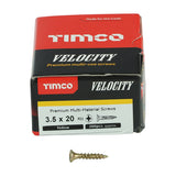 200 x TIMCO Velocity Premium Multi-Use Countersunk Gold Woodscrews - 3.5 x 20