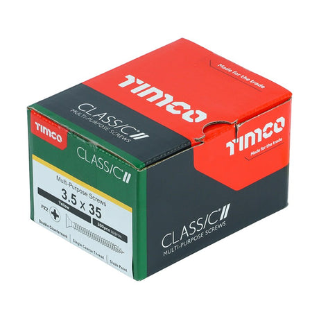 200 x TIMCO Classic Multi-Purpose Countersunk Gold Woodscrews - 3.5 x 35