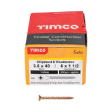 200 x TIMCO Solo Countersunk Gold Woodscrews - 3.5 x 40