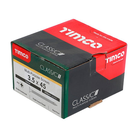 200 x TIMCO Classic Multi-Purpose Countersunk Gold Woodscrews - 3.5 x 45