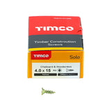 200 x TIMCO Solo Countersunk Gold Woodscrews - 4.0 x 15