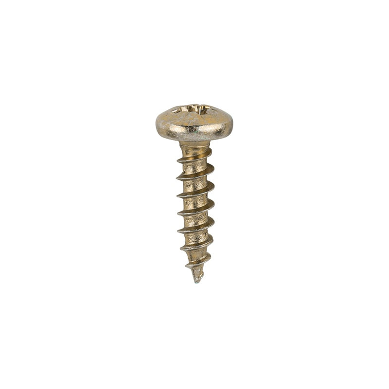 200 x TIMCO Classic Multi-Purpose Pan Head Gold Woodscrews - 4.0 x 16