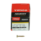 200 x TIMCO Velocity Premium Multi-Use Countersunk Gold Woodscrews - 4.0 x 25