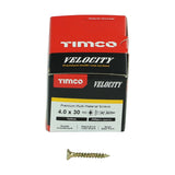 200 x TIMCO Velocity Premium Multi-Use Countersunk Gold Woodscrews - 4.0 x 30