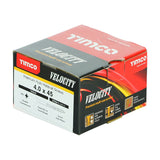 200 x TIMCO Velocity Premium Multi-Use Countersunk Gold Woodscrews - 4.0 x 45