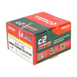 200 x TIMCO C2 Clamp-Fix Multi-Purpose Premium Countersunk Gold Woodscrews - 4.0 x 50