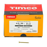 1000 x TIMCO Solo Countersunk Gold Woodscrews - 4.0 x 50