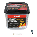 800 x TIMCO Velocity Premium Multi-Use Countersunk Gold Woodscrews - 4.0 x 50